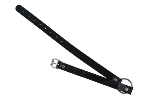 sLash Leather O-Ring Gag - кляп кольцо, 38 см (чёрный)