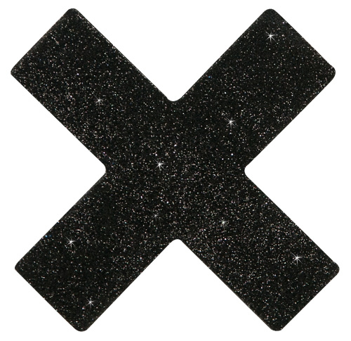 Cottelli Collection Nipple Sticker X - наклейки на соски, (чорний) - купити в Києві, Україні
