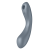 Satisfyer Curvy Trinity 1 - Вакуумный стимулятор + вибратор точки G, 17.5х3.9 см (серый)