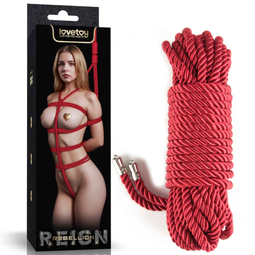 Веревка для связывания LoveToy Rebellion Reign Red Bondage Rope, 10 м