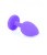 Boss Jewellery Purple Silikon Plug Small Red Diamond - Анальная пробка с кристаллом, 7х2.7 см (фиолетовый с красным) Boss Jewellery Purple Silikon Plug Small Red Diamond - Анальная пробка с кристаллом, 7х2.7 см (фиолетовый с красным)