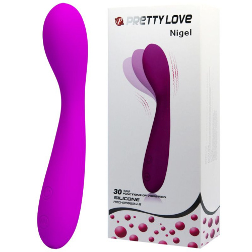 LyBaile Pretty Love Nigel Vibrator - гибкий вибратор для точки G, 17х2.7 см (фиолетовый)