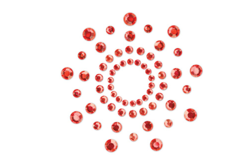 Bijoux Indiscrets Mimi Red - пэстис из кристаллов, украшение на соски (красный)