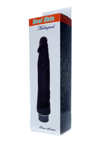 Boss - Real Skin - Вибратор, 22.5х4 см (чёрный)
