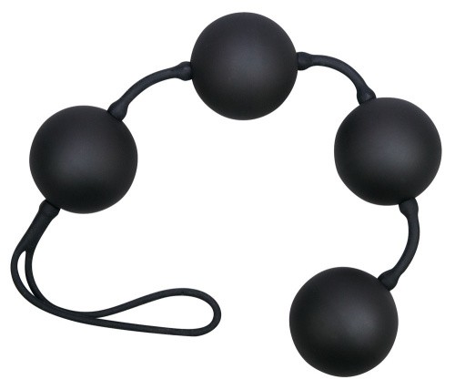 Velvet Black Balls - Вагінальні кульки, 23 см (чорний) - купити в Києві, Україні