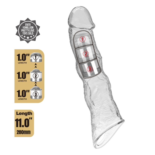Подовжуюча насадка на член - Pretty Love Extension Penis Sleeve, +7,5 см - купити в Україні | Секс шоп SEX-SHOP.ua