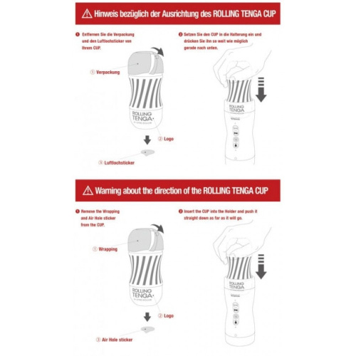Tenga Rolling Tenga Gyro Roller Cup Strong - Мастурбатор, 15.5х7.1 см (чёрный)