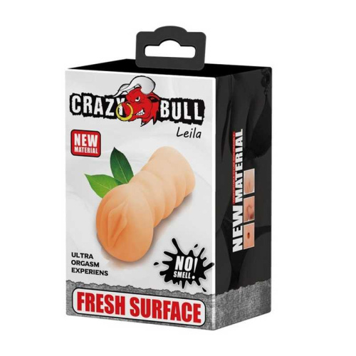Crazy Bull Leila Masturbator Flesh - Мастурбатор с реалистичным рельефом, 13.5х8 см