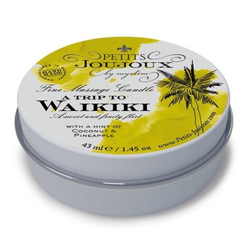 Petits Joujoux Waikiki Beach - Массажная свеча с ароматом кокоса и ананаса, 43 мл
