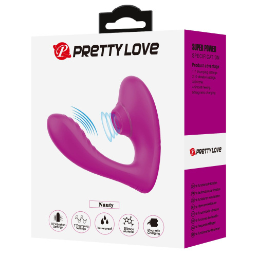 Вибратор с клиторальной пульсацией Pretty Love Nauty