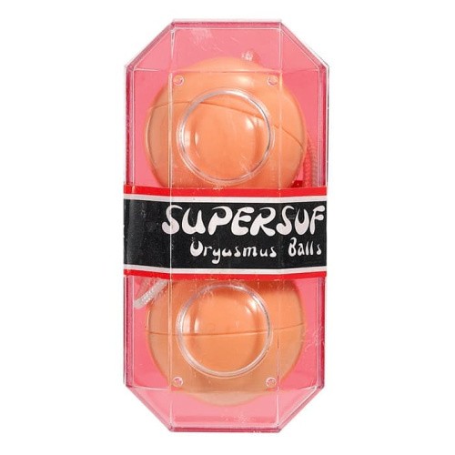 Вагинальные шарики Supersoft, 3,5 см (бежевый)