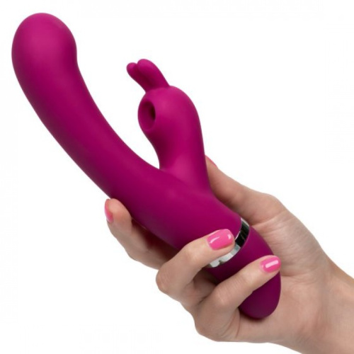 California Exotic Novelties Foreplay Frenzy Bunny Kisser - Вибратор-кролик, 11.5х3.5 см (розовый)