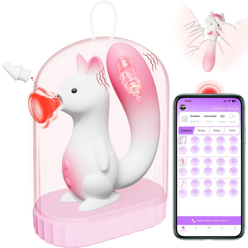 Вакуумний смарт стимулятор клітора B - Series Fox Squirrel Smart Tail App Control - купити в Україні | Секс шоп SEX-SHOP.ua