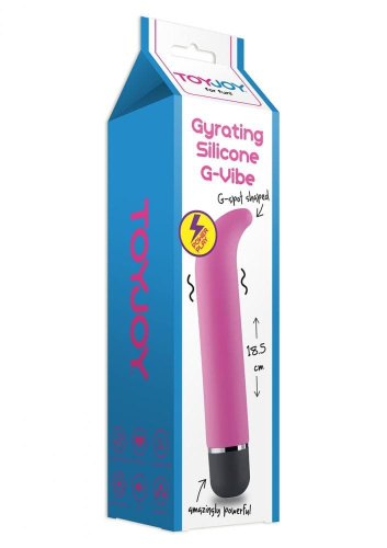 Toy Joy Gyrating Silicone G-vibe - Вибратор для точки G, 18.5х3 см
