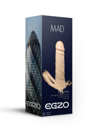 Egzo FH13 - Фаллопротез поясной, 18,5х4,5 см (телесный)