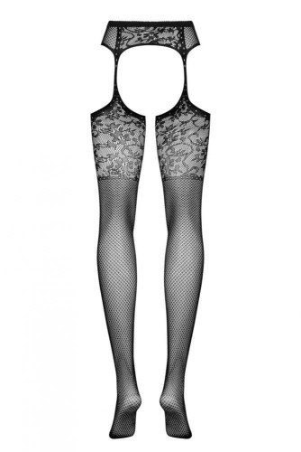 Obsessive S211 - Ажурные чулки с поясом, S/M/L