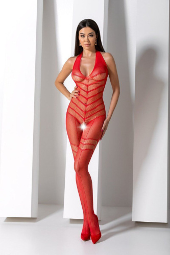 Бодистокинг с плетением на животике Passion BS100, One Size