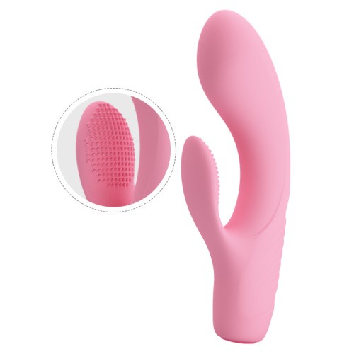 Pretty Love Tim Vibrator Light Pink - компактный вибратор кролик, 15.5х3.5 см (светло-розовый)