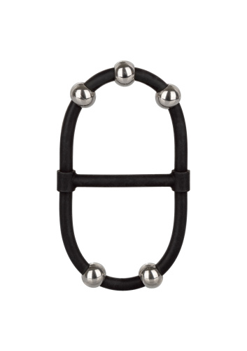 California Exotic Novelties - Beaded Dual Silicone Maximizer - Насадка на член с бусинами, 3.75 см (черный)