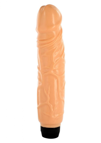 Seven Creations Vinyl Large P-shape - Вибратор, 25х5 см (телесный)