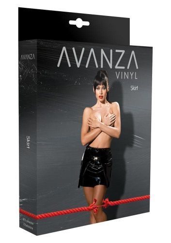 Avanza - Лакированная мини юбка с молнией, M
