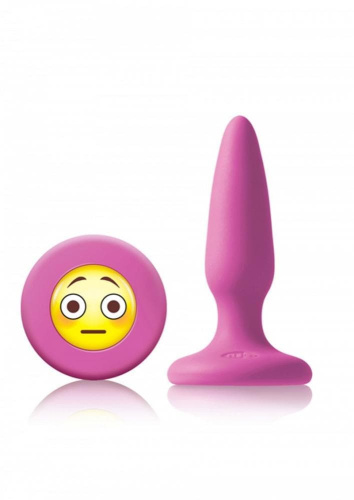 NS Novelties Mojis Mini Plug #OMG маленькая анальная пробка, 8.6х2 см (розовый)