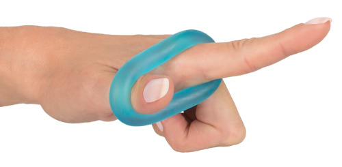 Stretchy Cock Ring - Эрекционное кольцо (голубой)
