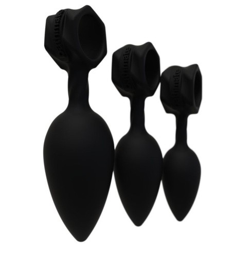 Bathmate Anal Training Plugs - Набір анальних пробок, 3шт (чорний) - купити в Києві, Україні