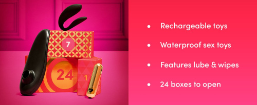 Адвент-календар для пар Lovehoney X Womanizer We-Vibe Couple's Advent Calendar 2025, 24 предмета - купити в Україні | Секс шоп SEX-SHOP.ua