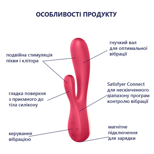Вібратор-кролик зі смарт управлінням Satisfyer Mono Flex  - купити в Києві, Україні