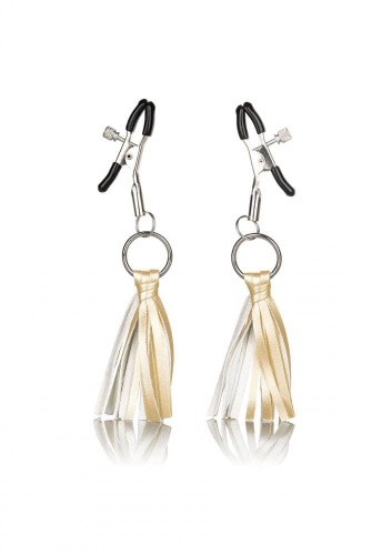 CalExotics Playful Tassels Nipple Clamps зажимы для сосков с кисточками (черный)