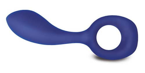 Gvibe Gpop - Анатомический вибратор для обоих партнёров, 12.5х2.8 см (синий)