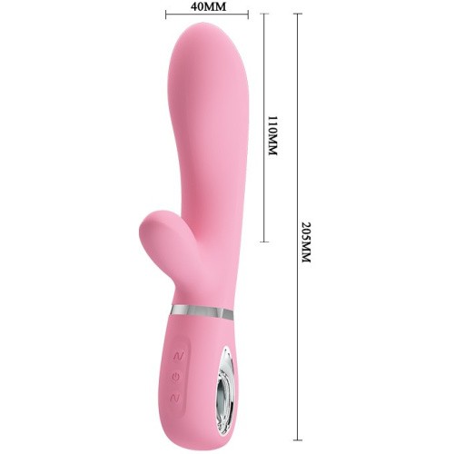 Pretty Love Thomas Vibrator Magenta - Вибратор с клиторальным стимулятором, 20.5х4 см (розовый)