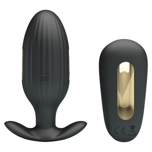 Pretty Love Electric Shock Massager - Анальная пробка с вибрацией и электростимуляцией, 9.2х3.4 см
