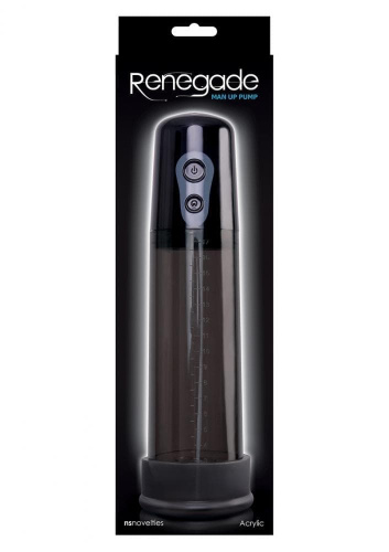 Ns Novelties Renegade Man Up Pump Black - Автоматическая помпа для пениса, 16.5х6 см