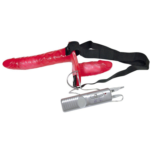 Подвійний страпон Orion Bad Kitty Vibrating Strap-On Duo, 18 см - купити в Києві, Україні