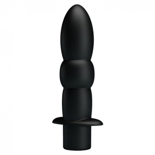 Pretty Love Wyatt Anal Vibro Plug  - Вибратор анально-вагинальный, 11.5х2.7 см (чёрный)