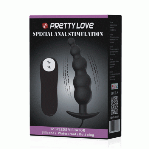 Pretty Love Vibrating Butt Plug - Анальна пробка з вібрацією, 11.8х3 см - купити в Києві, Україні