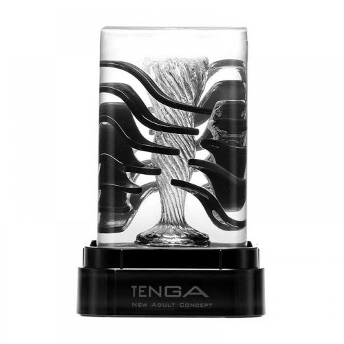 Tenga Crysta Leaf - мастурбатор c уникальным рельефом в виде стимулирующих лепестков, 12х5 см (чёрный)