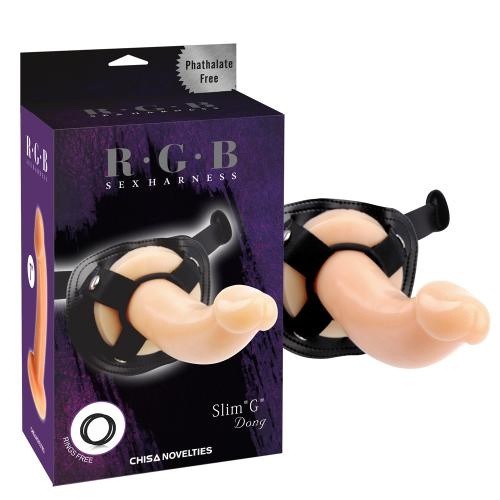 RGB Sex Harness Slim G Dong - Страпон с O-ring креплением, 19х4 см