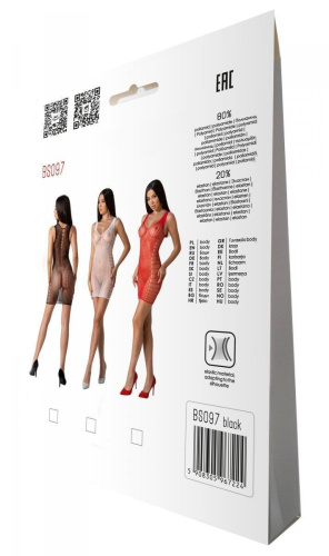 Мини-платье с вертикальным узором Passion BS097, One Size