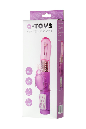 Toyfa A-Toys High-Tech Fantasy - вибратор кролик с функцией ротации, 22.4х3.4 см