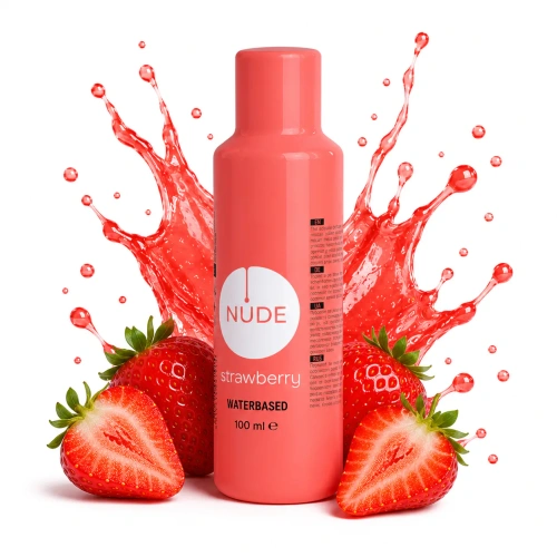 Nude Strawberry - лубрикант на водній основі з ароматом полуниці, 100 мл - купити в Києві, Україні