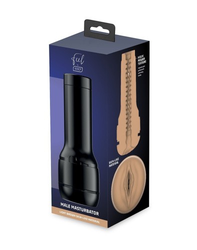 Kiiroo Feel Stroker Light Brown - Мастурбатор вагина для секс-машины Kiiroo Keon, 22 см