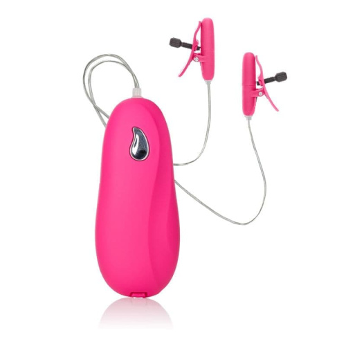 CalExotics Vibr Heated Nipple Teasers - Виброзажимы для сосков, (черный)