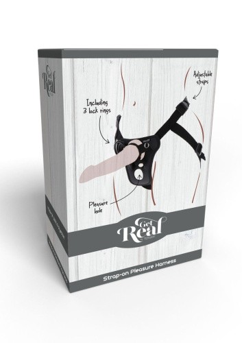Toy Joy Strap-On Pleasure Harness - Трусики для страпона, (черный)