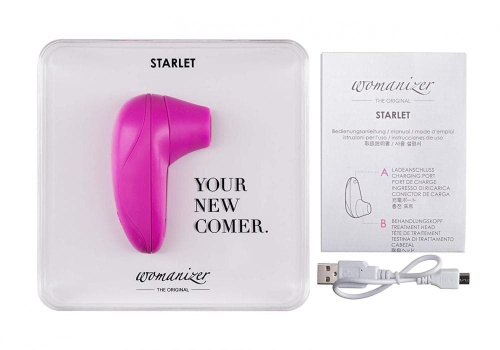 Womanizer Starlet - Компактный вакуумный стимулятор клитора, 8.5х5 см (розовый)