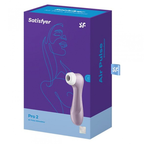 Satisfyer Pro 2 - Вакуумный стимулятор, 16х4 см (фиолетовый)