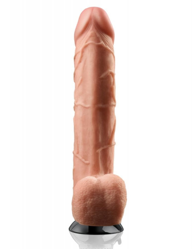 Pipedream Real Feel Deluxe №12 - Вибратор, 27х6,4 см (телесный)