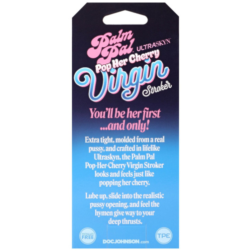 Мастурбатор вагина девственницы Doc Johnson Palm Pal Virgin Stroker with Pop Her Cherry Juice